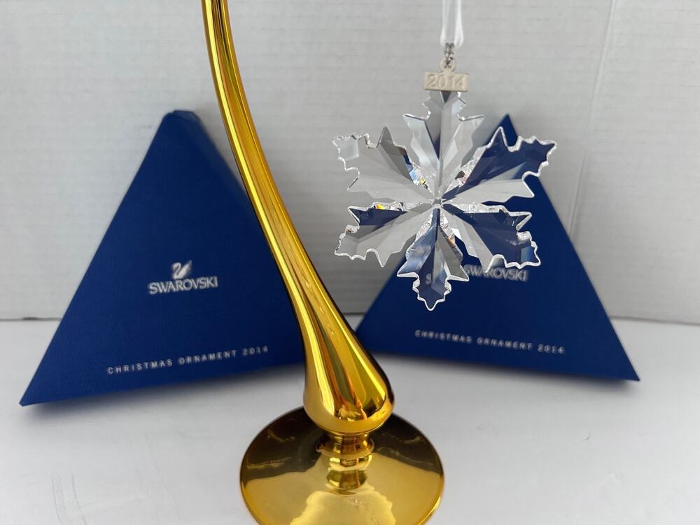 Swarovski Annual Edition 2014 Crystal Snowflake Christmas Ornament w/Box & Cover